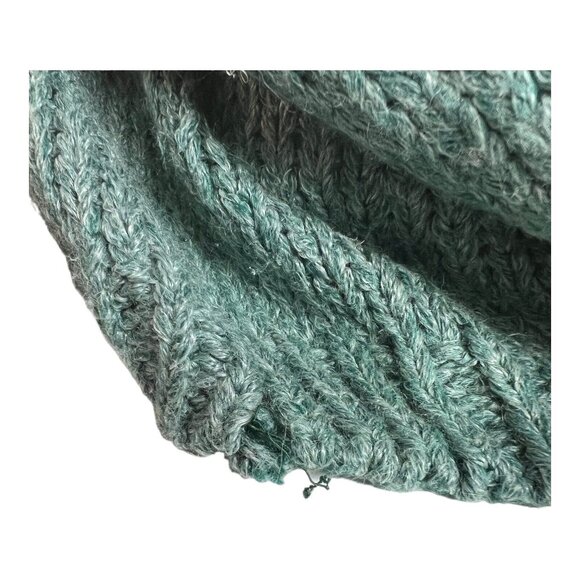 Shenanigans Hand Knit Womens S Cabincore Granny‎ Ramie Blend Green Sweater READ - Picture 4 of 10